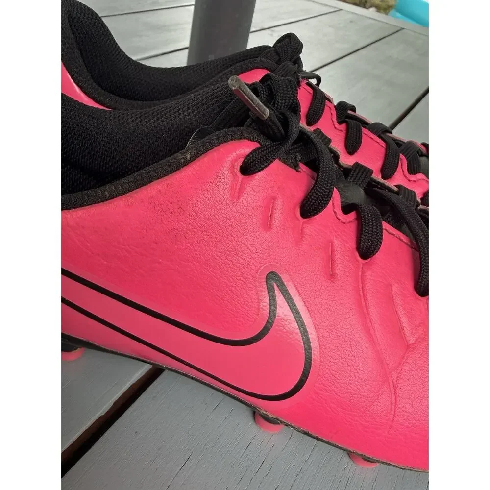 nike tiempo club fg kids youth size 3Y shoes pink athletic soccer cleats
